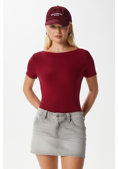 Ritnice Kadın Velvet Kayık Yaka Lux Touch Yumuşak Doku Kısa Kol Bordo Bluz Bordo Ritnice Kadın Velvet Kayık Yaka Lux Touch Yumuşak Doku Kısa Kol Bordo Bluz Bordo