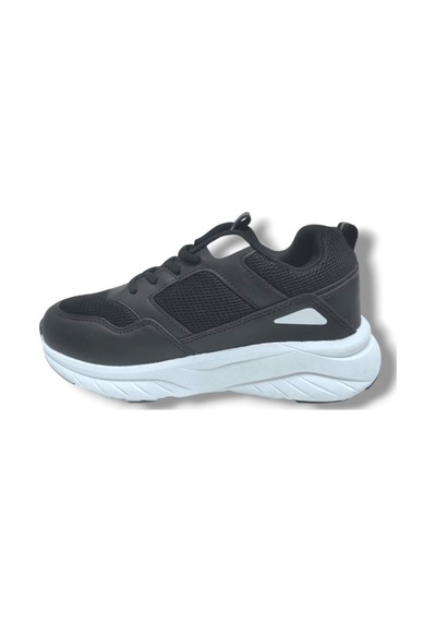 Queen Step 2110-25 Deri Anorak Anatomik Sneaker Siyah Beyaz 36-40 Siyah