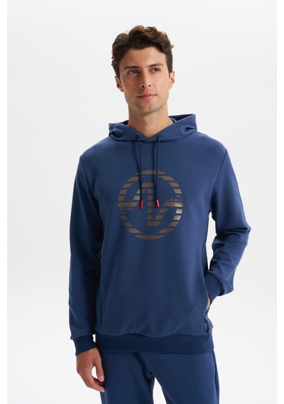 AR-MA Arma Erkek Slim Fit Örme Interlok Kapüşonlu Kanguru Cepli Sweatshirt Yazı Baskılı %80 Pamuk %14 Polyester %6 Elastane K30254685302 İndigo-i1 AR-MA Arma Erkek Slim Fit Örme Interlok Kapüşonlu Kanguru Cepli Sweatshirt Yazı Baskılı %80 Pamuk %14 Polyester %6 Elastane K30254685302 İndigo-i1
