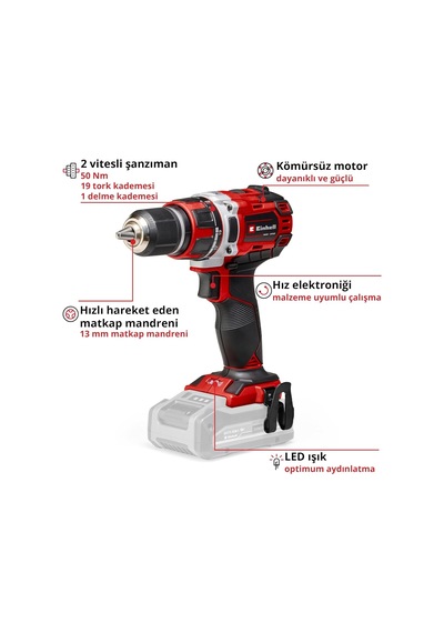 Tr Professional Akülü Vidalama Tp-cd 18/50 Li Bl Solo 4513887