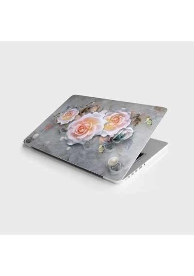Laptop Sticker Bilgisayar Notebook Pc Kaplama Etiketi 3d Gül