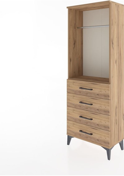 Arges Dolap Tek Raflı 4 Çekmeceli Tek Askılı 60x30x163 Çam-çam Atlas Çam Arges Dolap Tek Raflı 4 Çekmeceli Tek Askılı 60x30x163 Çam-çam Atlas Çam