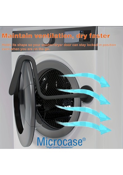 Microcase Manyetik Mıknatıslı Çamaşır Makinası Kapak Sabitleyici Tutucu Siyah - Al5305