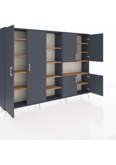 Arges Dolap 13 Raflı 6 Kapaklı 220x30x163 Antrasit-antrasit/çam Antrasıt/atlas Çam - Antrasıt Arges Dolap 13 Raflı 6 Kapaklı 220x30x163 Antrasit-antrasit/çam Antrasıt/atlas Çam - Antrasıt