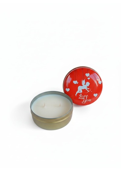 Boho Bloom Gül & Yasemin Kokulu El Yapımı Soya Mumu Happy Blaze Candle Kırmızı