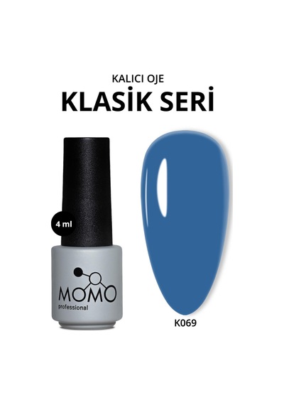 Momo Professional Kalıcı Oje K069 Klasik Mavi 4 ML