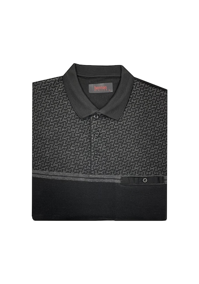 Classics Men Regular Fit Erkek Polo Yaka Selanik Kazak-7126 Siyah