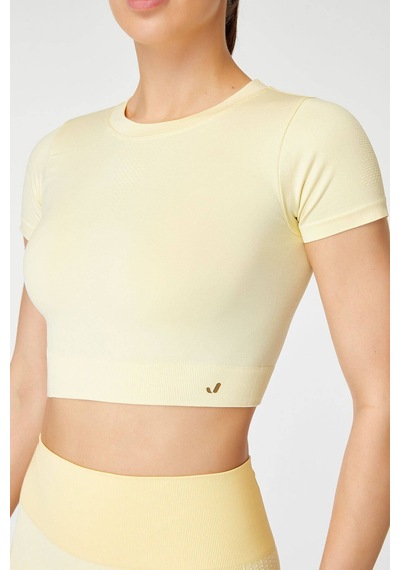 Jerf Captiva Yumuşak Dokulu & Esnek Crop Top Sarı