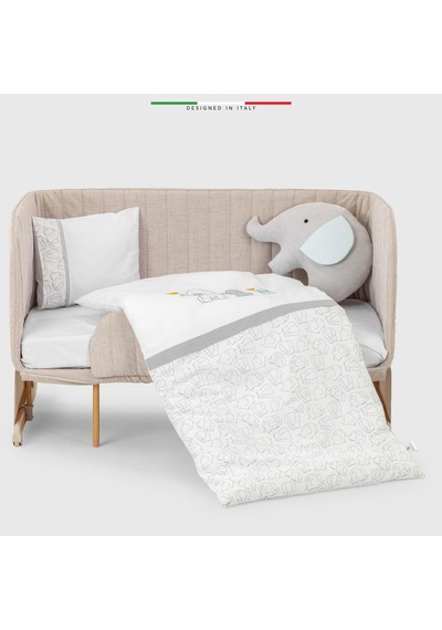 Elelelife Elephant 6 Parça Oyun Parkı Park Yatak Bebek Uyku Seti Beyaz