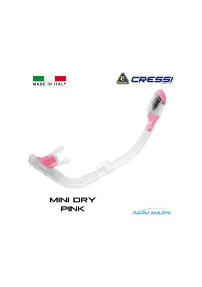 Parumarin Cressi Minidry Kuru Şnorkel 7-15 Yaş Pembe