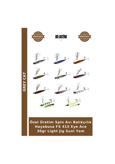 Özel Üretim Spin Avı Balıkçılık Hayabusa Fs 415 Eye Ace 30gr Light Jig Suni Yem