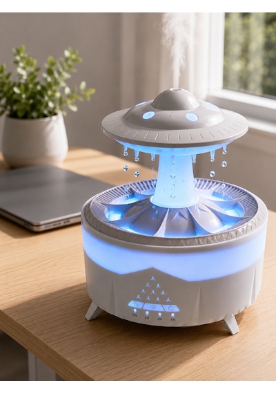 Tek Ufo Yağmur Efektli Hava Nemlendirici 350 Ml Rgb Işıklı Uzaktan Kumandalı Najmaddin Diğer