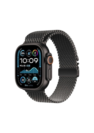 Apple Uyumlu Watch Ultra 49mm Zore Krd-121 Metal Hasır Kordon-siyah