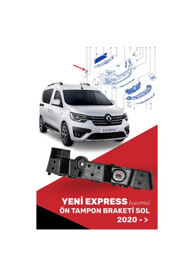 Cnd Yeni Express Ön Tampon Ayak Braketi Sol, 622231730r