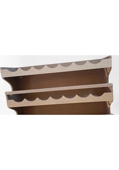 Hobi Dekoratif Rafterek Dolap Cnc Kesim Ahşap Mdf Ham Model El Yapım