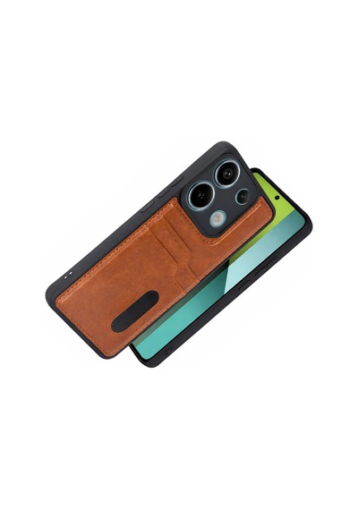 Xiaomi Redmi 15c 4g Sara Kartvizitli Deri Kılıf - Taba 0.2M-Çok Renkli