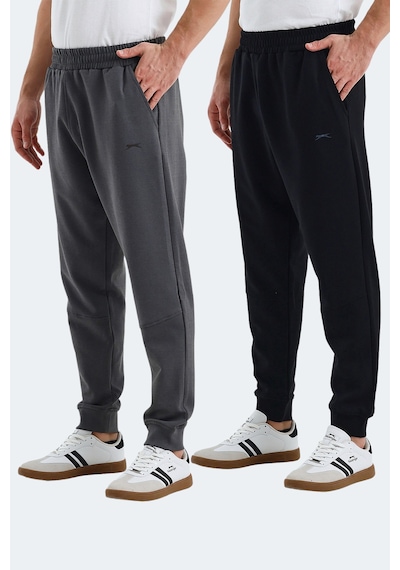 Slazenger Valerıe 2 Li Set Erkek Siyah - Koyu Gri Eşofman Altı Siyah - Koyu Gri