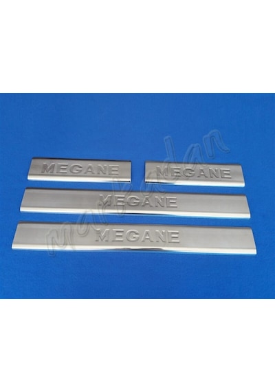 Renault Megane 2 Krom Kapı Eşiği 2004-2010 4 Parça Paslanmaz Çeli (431422627)