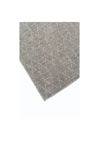 Çam Halı Mono Mn 6046 Bej İskandinav Desenli Örgü Dokuma Kilim - 80x150