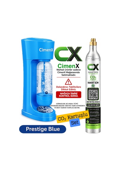 Soda Maker Blue Edition - Soda Kartuşlu Set Mavi