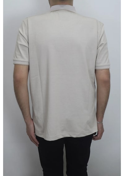 Santa Dmctekstil Erkek Düz Klasik Kesim Rahat Kalıp Polo Yaka T-shirt Krem