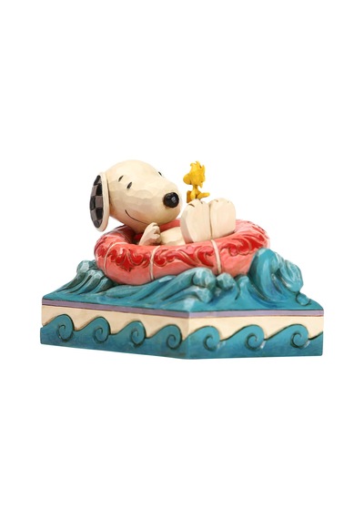 Peanuts By Jim Shore Snoopy And Woodstock İn Floatie Heykelcik, 10 Cm, Çok Renkli