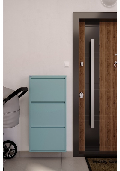 Ceha 3'lü Metal Ayakkabılık - Turkuaz K.AYK-3 /AB6034