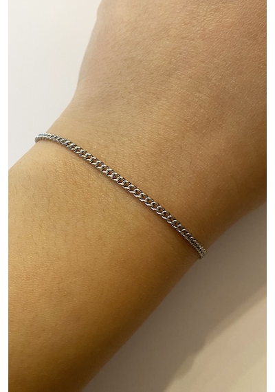 Erkek 2 Mm Zincir Çelik Bileklik Silver