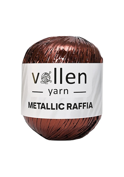 Premium Metalik Rafya,şapka Ipi,abiye Çanta Ipi,polyester Ip,simli Metalik Ip,kahverengi