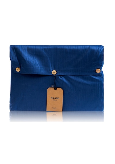 İşbir Yatak Milano Classic Royal Blue 240 Tc Armürlü Pamuk Saten Çift Kişilik Nevresim Takımı Renkli