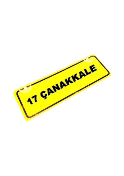 17 Çanakkale Yazılı Sarı Dekor Plaka Sök Tak Pratik Yeni Nesil