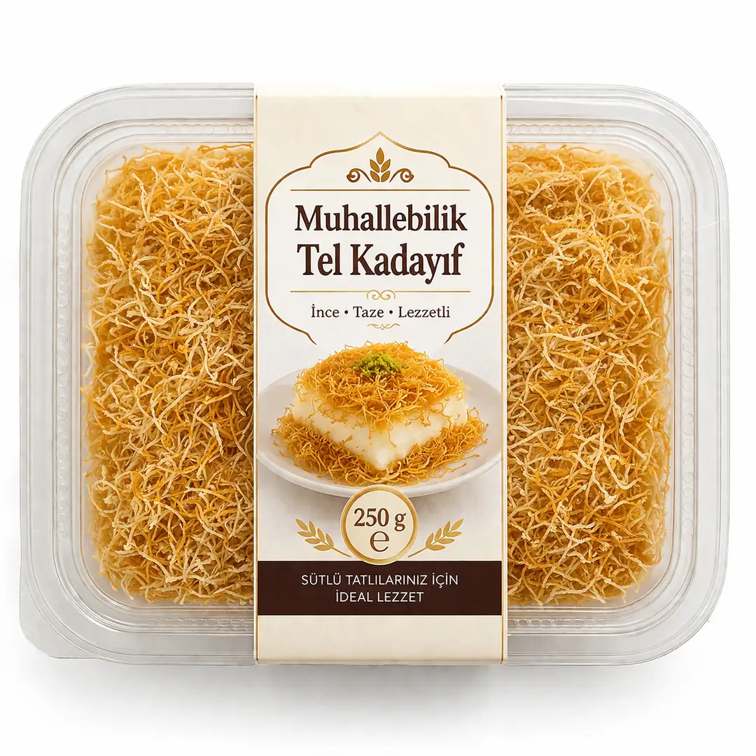 Muhallebilik Tel Kadayıf 250 Gr Taze, İnce Dokulu Ve Pratik Kullanım