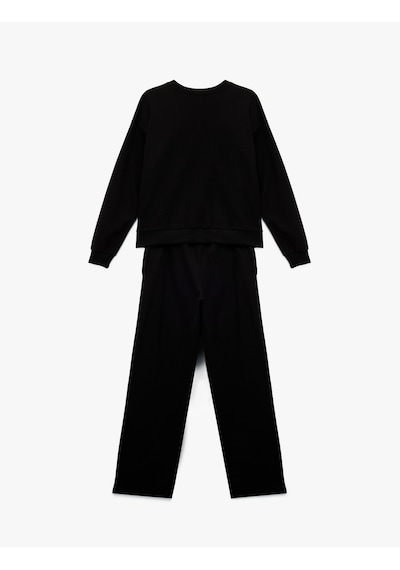 Koton Rahat Kalıp Üç İplik Uzun Kollu Sweatshirt Eşofman Takımı Siyah 6wak10153ek Siyah Koton Rahat Kalıp Üç İplik Uzun Kollu Sweatshirt Eşofman Takımı Siyah 6wak10153ek Siyah
