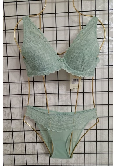 Avrissa Kadın Su Yeşili Dantel Detaylı Şık Bralet İç Çamaşır Takımı Yeşil