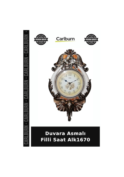 Özel Üretim Dekoratif Duvar Saati Ev Aksesuarı Hediye Duvara Asmalı Filli Saat Alk1670 Çok Renkli