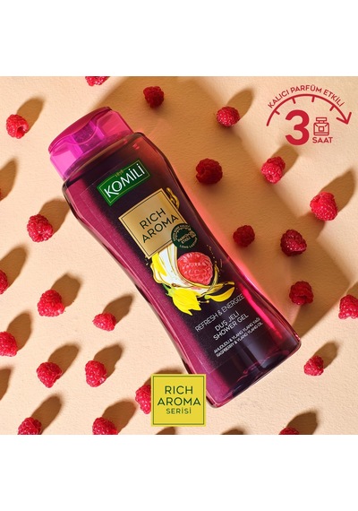 Komili Rich Aroma Refresh&energize Kalıcı Parfüm Etkili Duş Jeli 500ml, F3100219-002, Mor Diğer