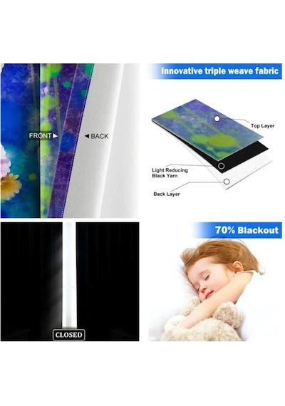 Özel Üretim 3d Dijital Baskı Balkon Deniz Manzara Sahil Yaz 140 Cm 240 Çift Kanat 2 Adet Fon Perde Buz Mavi