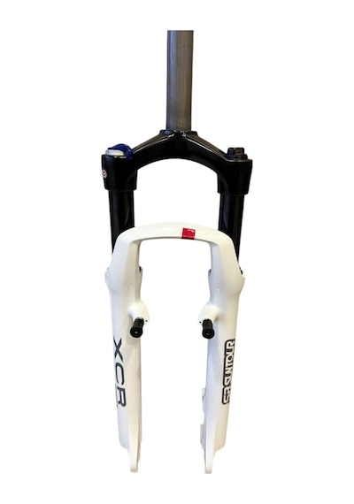 Sr Suntour Xcr 26" Jant Kilitlenebilir Bisiklet Maşası 1-1/8 Qr Amortisörlü Maşa V-fren Disk Fren Beyaz