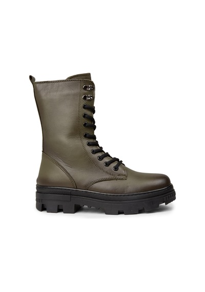 Deery Kadın Hakiki Deri Haki Postal Bot - Se491zhake01 Haki