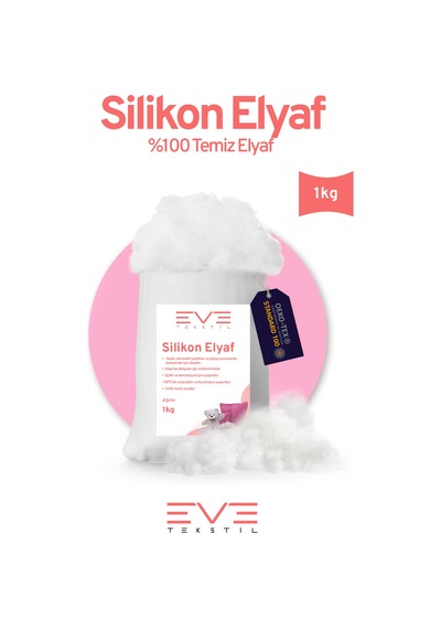 Yastık Yorgan Oyuncak Dolum Malzemesi Antialerjik Yapışmaz 1.kalite %100 Temiz Silikon Elyaf 1 Kg