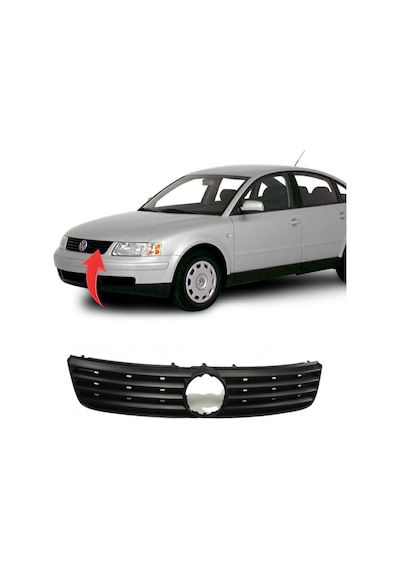 Vw Passat B5 Ön Panjur Saten Siyah 1997-2001 3B0853653F 529461386