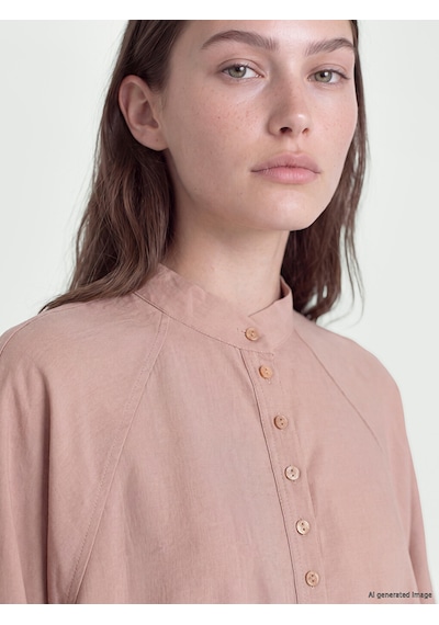 Lcw Modest Pembe Hakim Yaka Kadın Gömlek Tunik