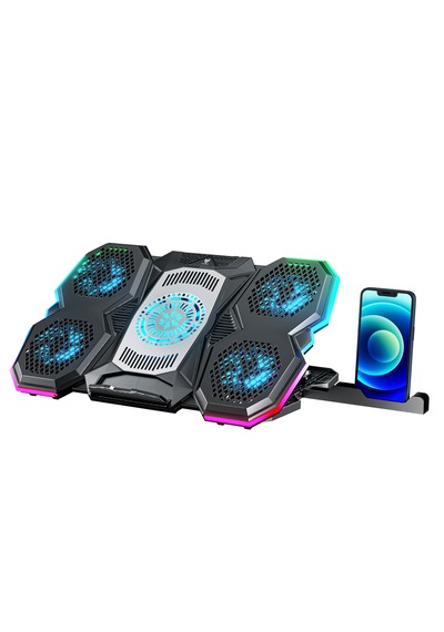 Blueforce Icecore Siyah 5 Fanlı Alüminyum 9-17 Inç Rgb Notebook Soğutucu Stand Sx-25rgb