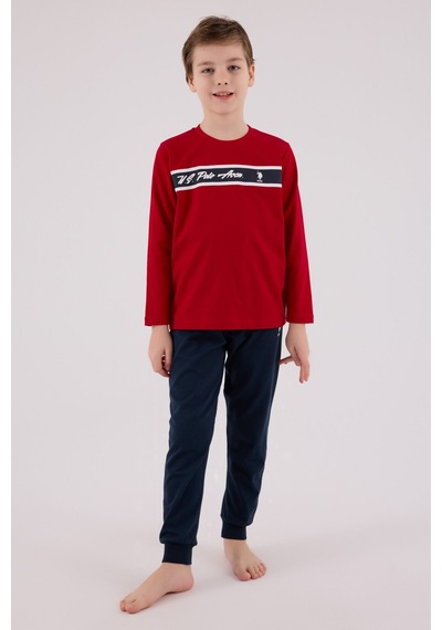 U.S. Polo Assn. U.s. Polo Assn Erkek Çocuk Kırmızı Pijama Takımı Us2210-c-v1