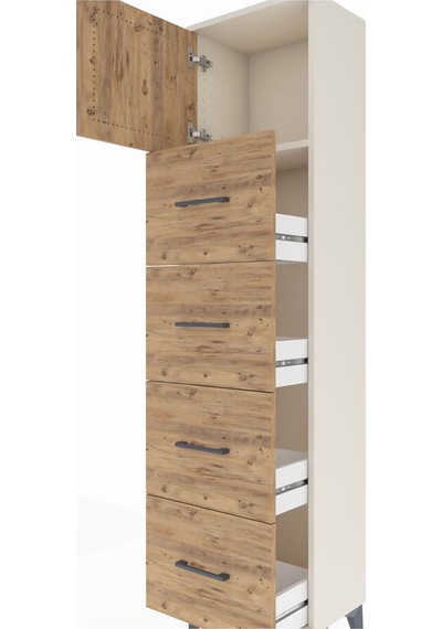 Arges Dolap Tek Raflı 4 Çekmeceli Tek Kapaklı 44x30x182 Aytaşı-çam Atlas Çam Arges Dolap Tek Raflı 4 Çekmeceli Tek Kapaklı 44x30x182 Aytaşı-çam Atlas Çam