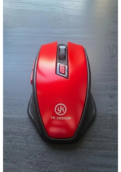 Durukar Kırmızı Renkli Baş Parmak Destekli Ergonomik Sessiz Kablosuz Mouse Usb Alıcılı, Ofis Ve O