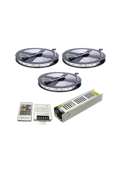 15 ve 20 Metre Şerit Led Rgb 5050 Smd İç Ve Dış Mekan Kombini