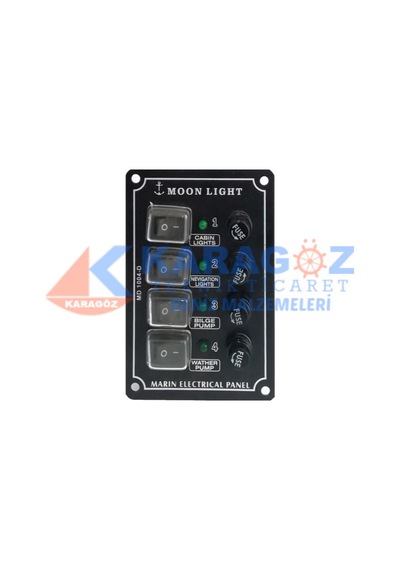 MOONLIGHT DİKEY 4'LÜ SWITCH PANEL SİGORTALI