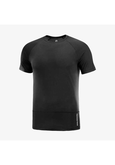 Salomon Cross Run Erkek Siyah Koşu T-shirt Lc1869400 Siyah
