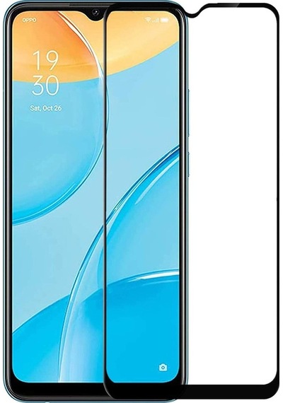 Oppo A15S Tam Kaplayan Çerçeveli Tempered Ekran Koruyucu